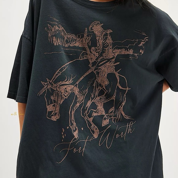 NEW Free People Cowboy Rodeo Onesize Tee - Picture 11 of 14